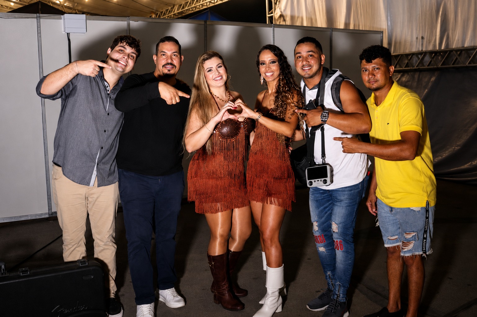 Banda Forró Mulheres — bastidores com equipe UP Digittal